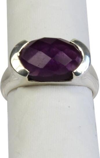 Couverture du livre « Bague argent amethyste facettee - taille 55 » de  aux éditions Dg-exodif