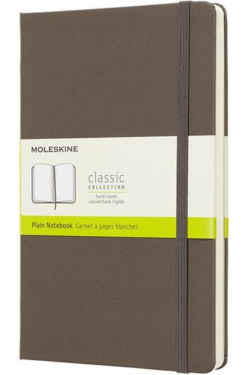 Couverture du livre « Carnet blanc grand format rigide marron » de  aux éditions Moleskine