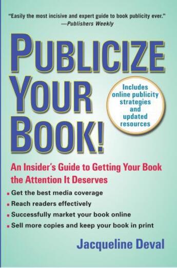 Couverture du livre « Publicize Your Book (Updated) » de Deval Jacqueline aux éditions Penguin Group Us