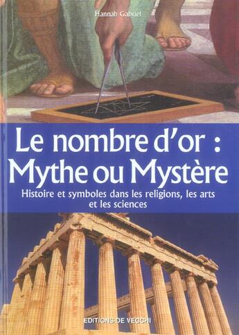 Couverture du livre « Nombre d'or mythe ou mystere (le) » de Hannah Gabriel aux éditions De Vecchi