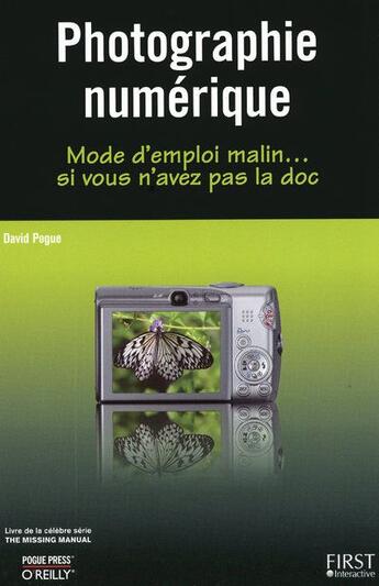 Couverture du livre « Photographie numerique » de Pogue David aux éditions First Interactive