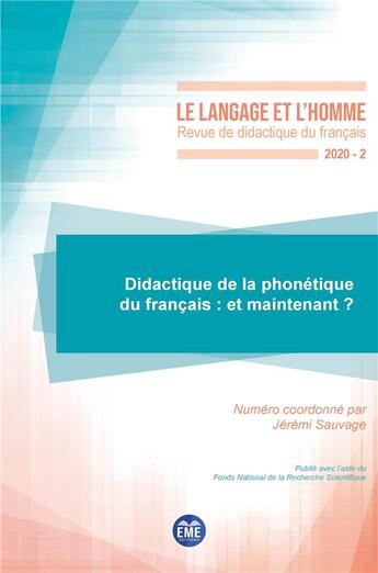 Couverture du livre « Didactique de la phonetique du francais : et maintenant ? » de  aux éditions Eme Editions