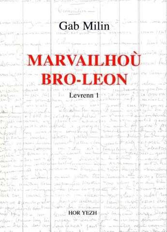 Couverture du livre « Marvailhoù bro-leon levrenn 1 » de Milin Gab aux éditions Hor Yezh