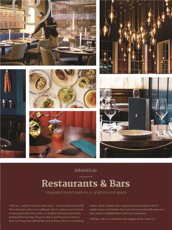 Couverture du livre « Brandlife restaurants & bars: integrated brand systems in graphics and space » de  aux éditions Victionary