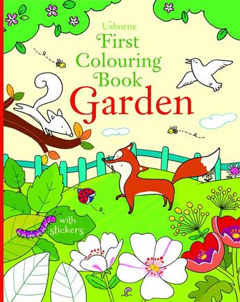 Couverture du livre « First colouring book garden » de Felicity Brooks aux éditions Usborne