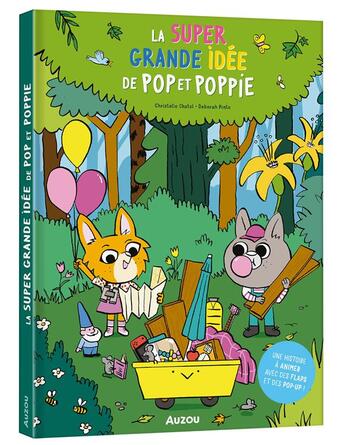 Couverture du livre « La super grande idée de Pop et Poppie » de Christelle Chatel et Deborah Pinto aux éditions Auzou