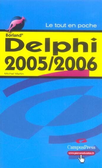 Couverture du livre « Delphi 2005/2006 » de Michel Martin aux éditions Pearson