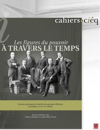 Couverture du livre « CAHIERS DU CIEQ ; les figures du pouvoir à travers le temps ; formes, pratiques et intérêts des groupes élitaires au Québec, XVII-XX siècles » de Thierry Nootens et Jean-Rene Thuot aux éditions Presses De L'universite De Laval