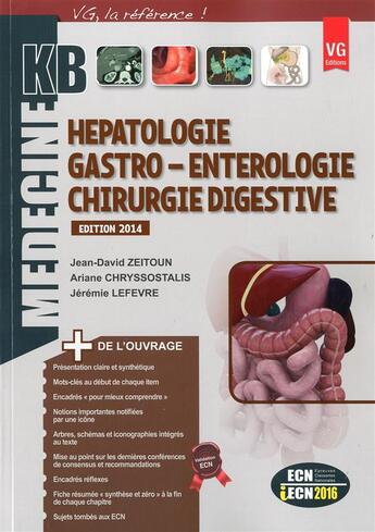 Couverture du livre « Kb hepato - gastro - enterologie ed 2014 » de J-D.Zeitoun aux éditions Vernazobres Grego