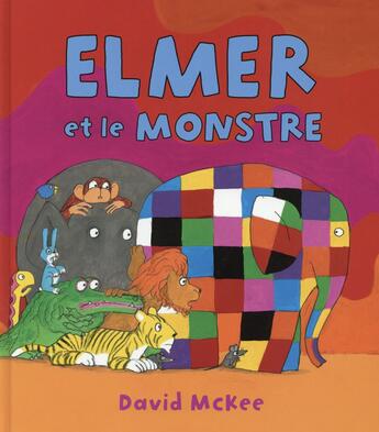 Couverture du livre « Elmer et le monstre » de David Mckee aux éditions Kaleidoscope