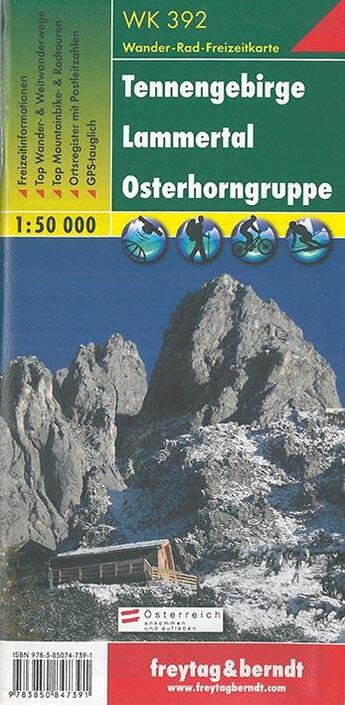 Couverture du livre « Tennengebirge-lammertal » de  aux éditions Freytag Und Berndt