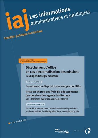 Couverture du livre « Detachement d'office en cas d'externalisation des missions : le dispositif reg » de Cig Petite Couronne aux éditions Documentation Francaise