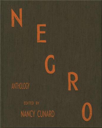 Couverture du livre « Negro Anthology » de Nancy Cunard aux éditions Jean-michel Place Editeur