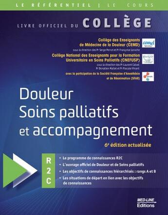 Couverture du livre « COLLEGE DE DOULEUR ,SOINS PALLIATIFS » de College aux éditions Med-line