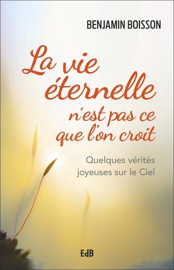 Couverture du livre « La vie éternelle n'est pas ce que l'on croit ; quelques vérités joyeuses sur le ciel » de Benjamin Boisson aux éditions Des Beatitudes