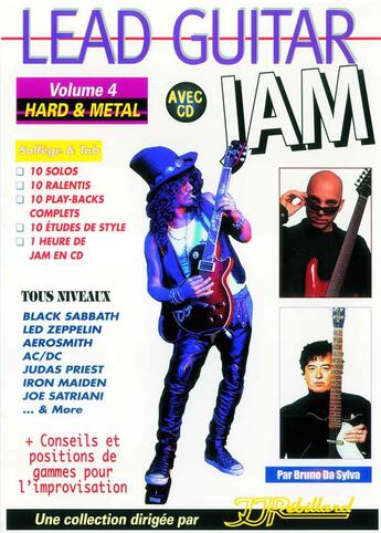 Couverture du livre « Lead guitar jam vol.4 hard & metal cd tab » de Da Sylva Bruno aux éditions Jj Rebillard