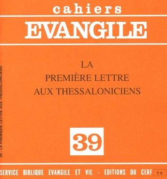 Couverture du livre « Ce-39. la premiere lettre aux thessaloniciens » de Michel Trimaille aux éditions Cerf