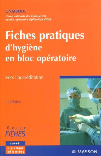 Couverture du livre « Fiches pratiques d'hygiene en bloc operatoire » de Unaibode aux éditions Elsevier-masson