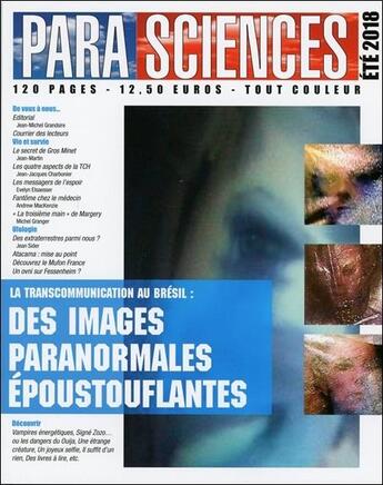 Couverture du livre « Parasciences - revue trimestrielle - ete 2018 » de  aux éditions Jmg