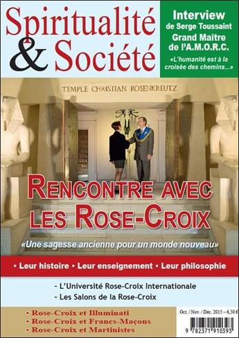 Couverture du livre « Spiritualité & société ; numéro spécial consacré à l'AMORC » de  aux éditions Diffusion Rosicrucienne