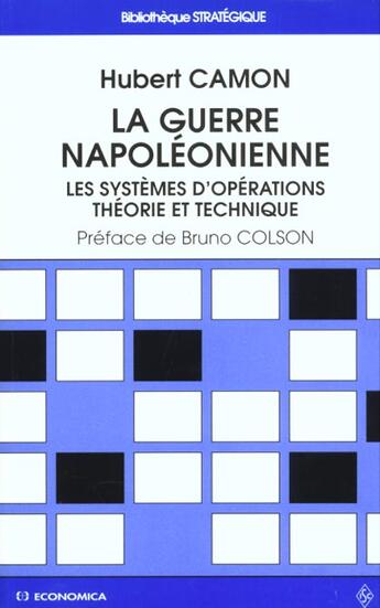 Couverture du livre « GUERRE NAPOLEONIENNE (LA) » de Camon/Hubert aux éditions Economica