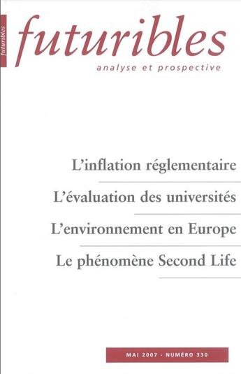 Couverture du livre « L'inflation réglementaire » de Bichot/Bellon/Lavoux aux éditions Futuribles