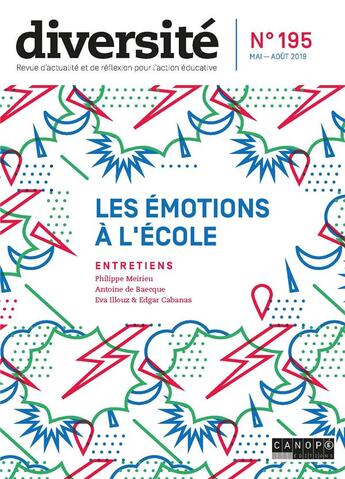 Couverture du livre « Diversite - t195 - les emotions a l'ecole » de  aux éditions Reseau Canope