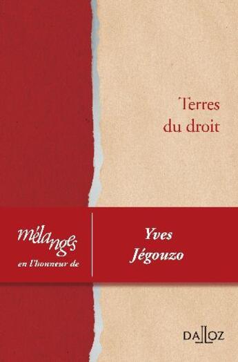 Couverture du livre « Mélanges en l'honneur d'Yves Jegouzo » de  aux éditions Dalloz