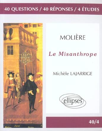 Couverture du livre « Moliere, le misanthrope » de Lajarrige aux éditions Ellipses Marketing