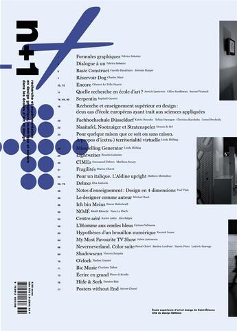 Couverture du livre « N + 1 » de  aux éditions Cite Du Design