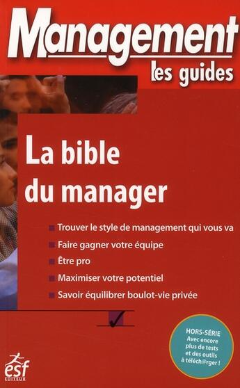 Couverture du livre « La bible du manager » de  aux éditions Esf