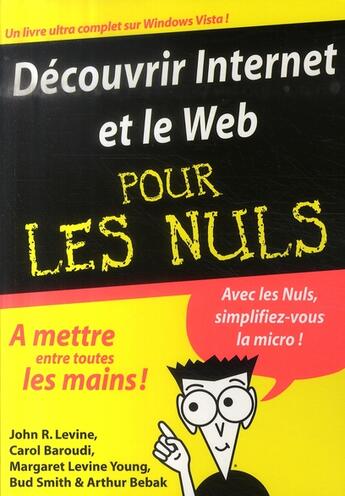 Couverture du livre « Internet et le web pour les nuls » de John R. Levine aux éditions First Interactive