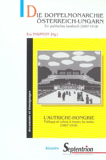 Couverture du livre « L''autriche-hongrie - politique et culture a travers les textes(1867-1918) » de Pu Septentrion aux éditions Pu Du Septentrion