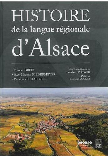 Couverture du livre « Histoire de la langue regionale d'alsace » de Greib/Niedermeyer/Sc aux éditions Salde