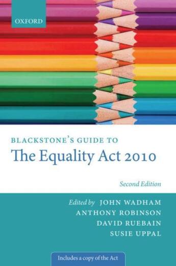 Couverture du livre « Blackstone's Guide to the Equality Act 2010 » de John Wadham aux éditions Oup Oxford