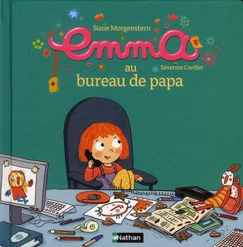 Couverture du livre « Emma au bureau de papa » de Susie Morgenstern aux éditions Nathan