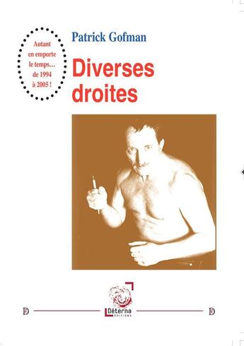 Couverture du livre « Diverses droites » de Patrick Gofman aux éditions Deterna