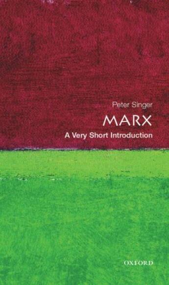 Couverture du livre « Marx: A Very Short Introduction » de Peter Singer aux éditions Oup Oxford