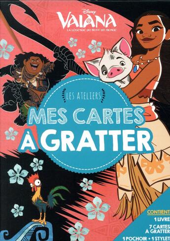 Couverture du livre « Vaiana, la légende du bout du monde : mes cartes à gratter » de Disney aux éditions Disney Hachette