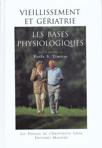 Couverture du livre « Bases physiologiques du vieillissement et de la geriatrie » de Timiras aux éditions Maloine