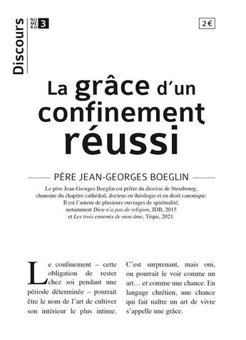 Couverture du livre « La grâce d'un confinement réussi » de Jean-Georges Boeglin aux éditions Tequi