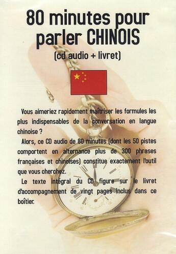 Couverture du livre « 80 minutes pour parler chinois » de Vasseur aux éditions Jean-pierre Vasseur