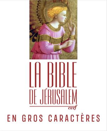 Couverture du livre « La Bible de Jérusalem en gros caractères » de  aux éditions Cerf