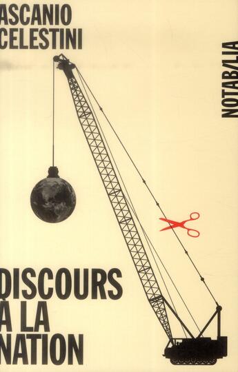 Couverture du livre « Discours à la nation » de Ascanio Celestini aux éditions Noir Sur Blanc