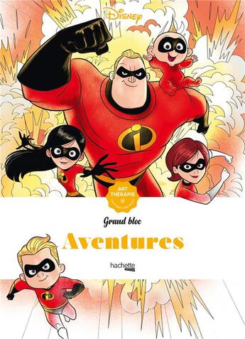 Couverture du livre « Art thérapie ; Grand bloc : aventures » de Charlotte Mendes aux éditions Hachette Heroes