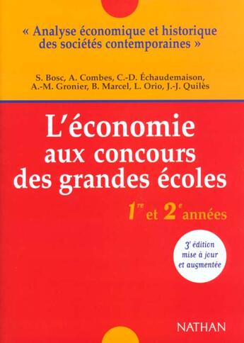 Couverture du livre « Economie concours grdes ecoles » de Echaudemaison/Bosc aux éditions Nathan