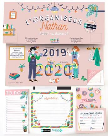 Couverture du livre « Organiseur nathan pour la famille 2019-2020 » de  aux éditions Solar