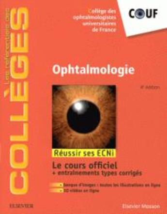 Couverture du livre « Ophtalmologie (4e édition) » de  aux éditions Elsevier-masson