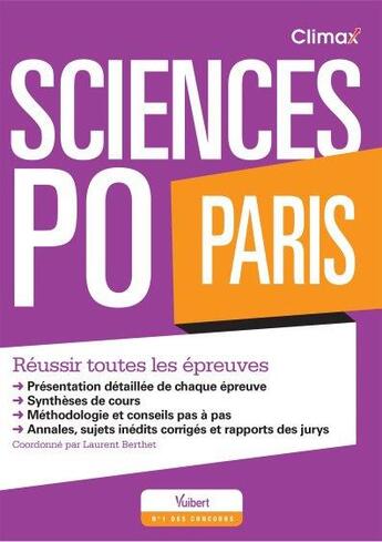 Couverture du livre « Concours de Sciences Po Paris » de Laurent Berthet aux éditions Vuibert
