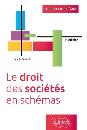 Couverture du livre « Le droit des sociétés en schémas : à jour de la loi du 14 février 2022 en faveur de l'activité professionelle » de Isabelle Baudet aux éditions Ellipses